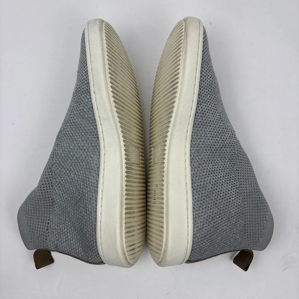 Eileen Fisher Point Recycled Knit Sneakers Shoes Gray Stretch Women's Size 9.5.